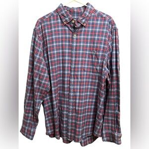 Vineyard Vines Navy and Red Checkered Shirt